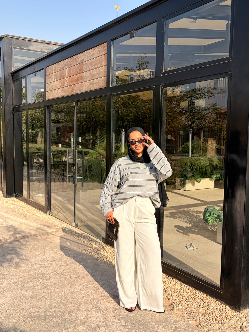 Tailored linen pants white (double layered)