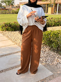 Tailored linen pants Brown