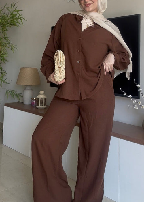 Linen Set Brown
