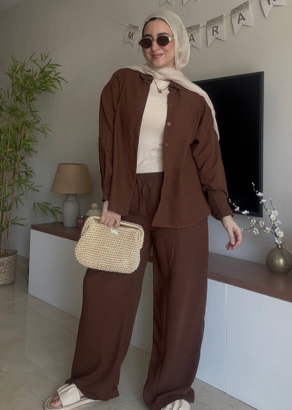 Linen Set Brown