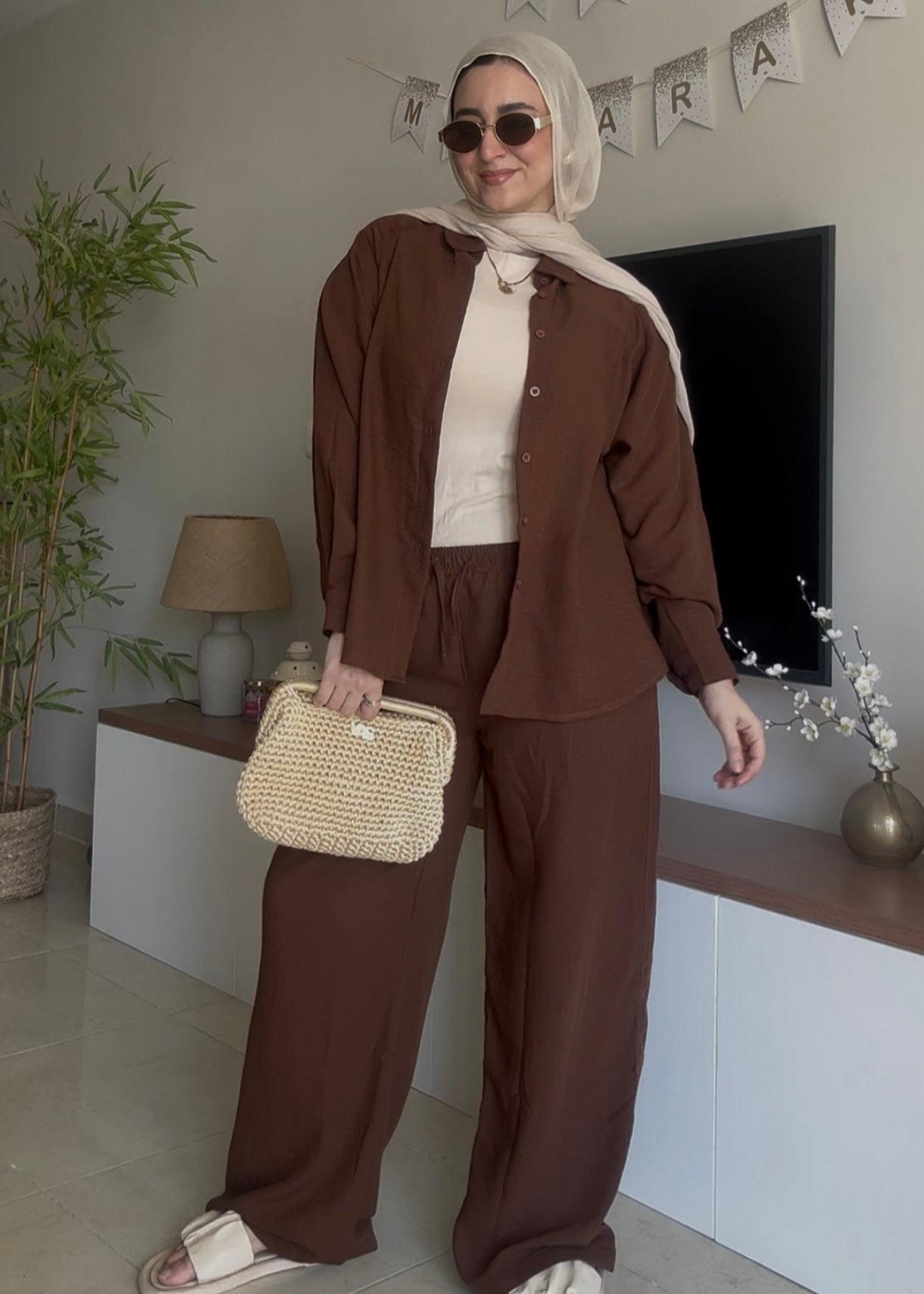 Linen Set Brown