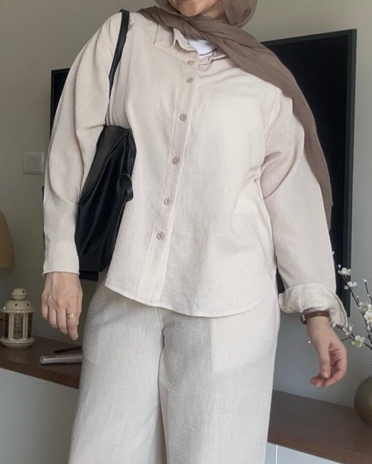 Linen Set Beige
