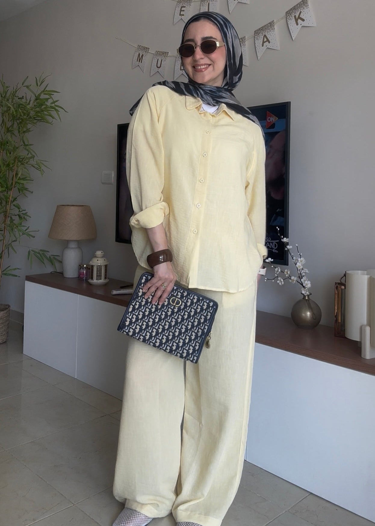 Linen Set Yellow