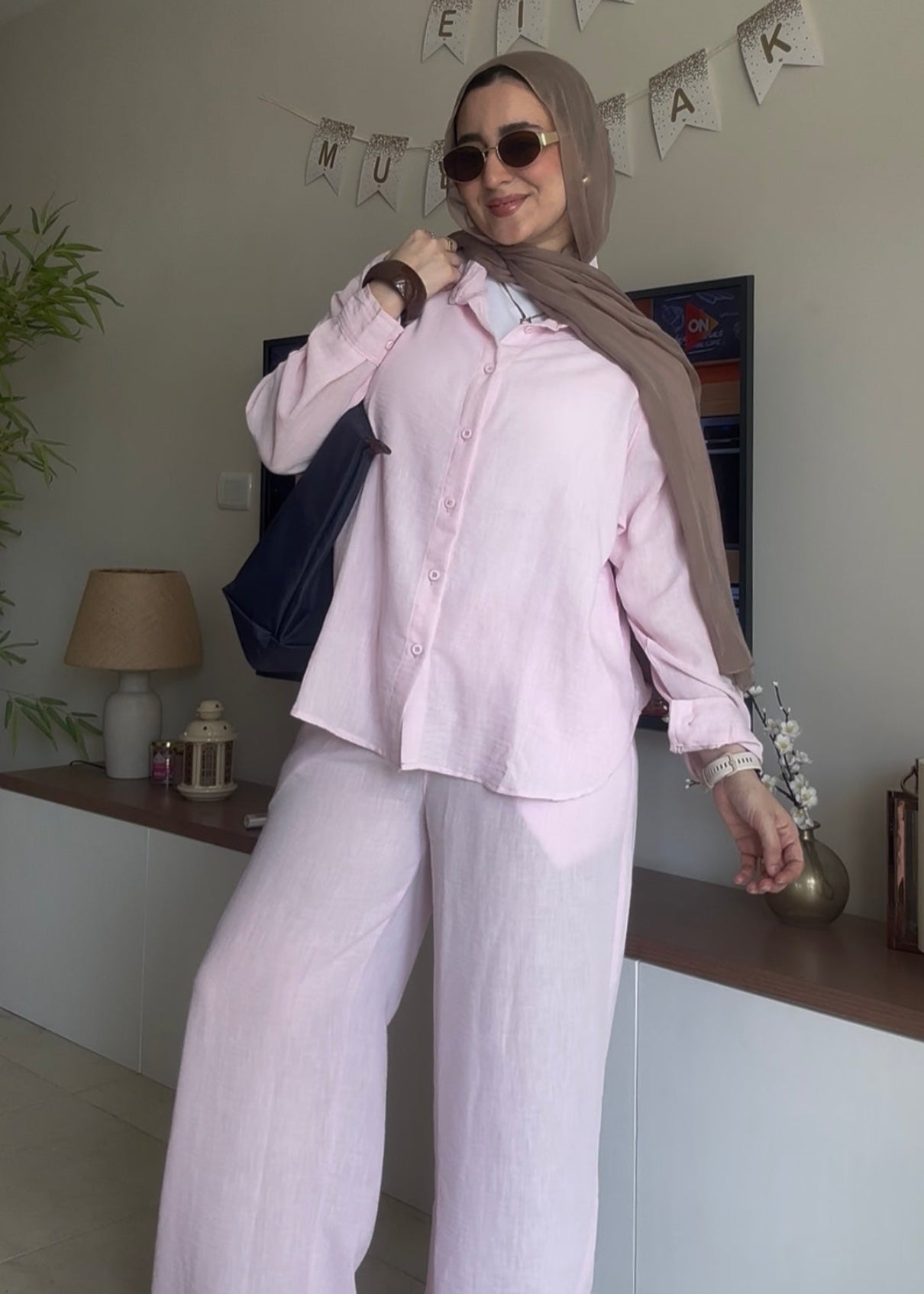 Linen Set Pink
