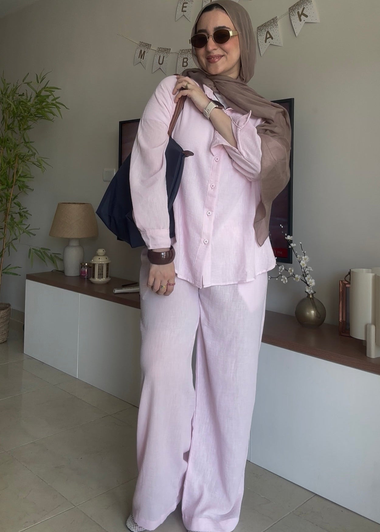 Linen Set Pink