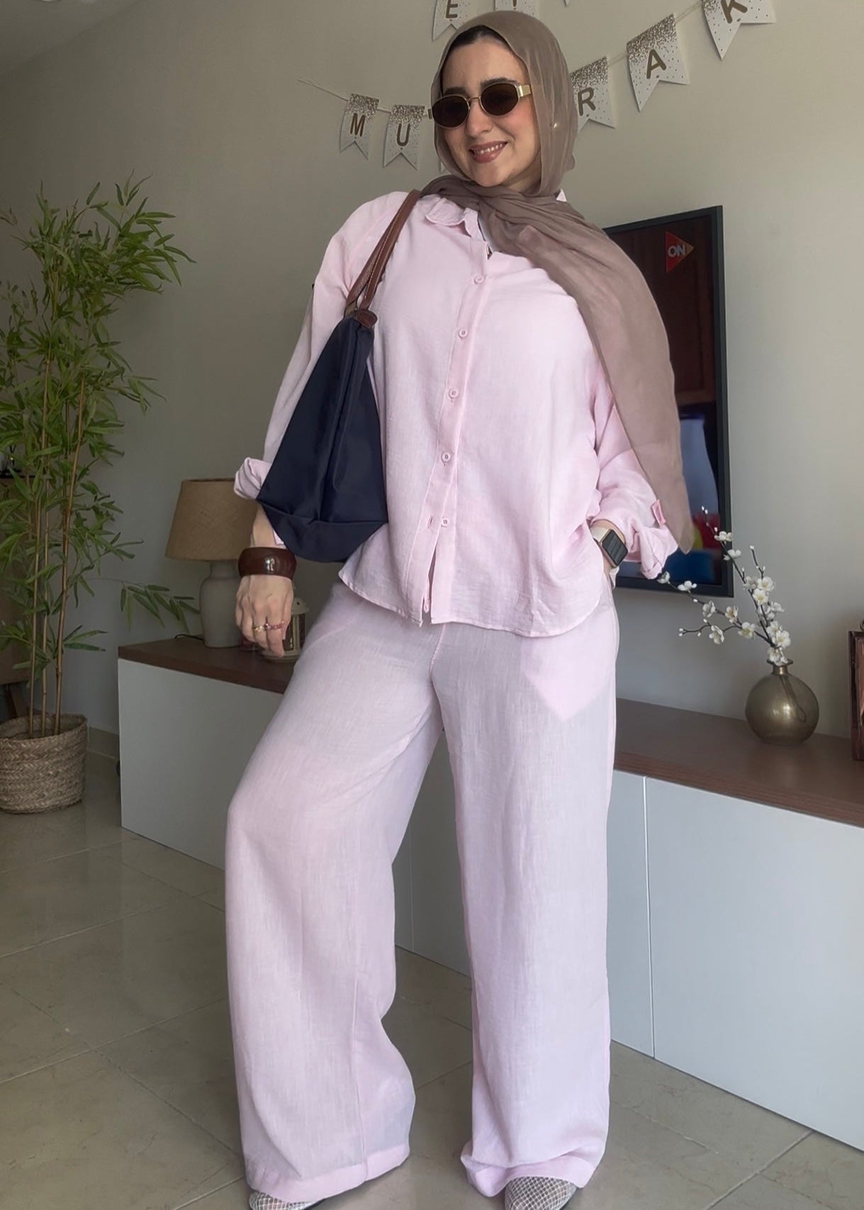 Linen Set Pink