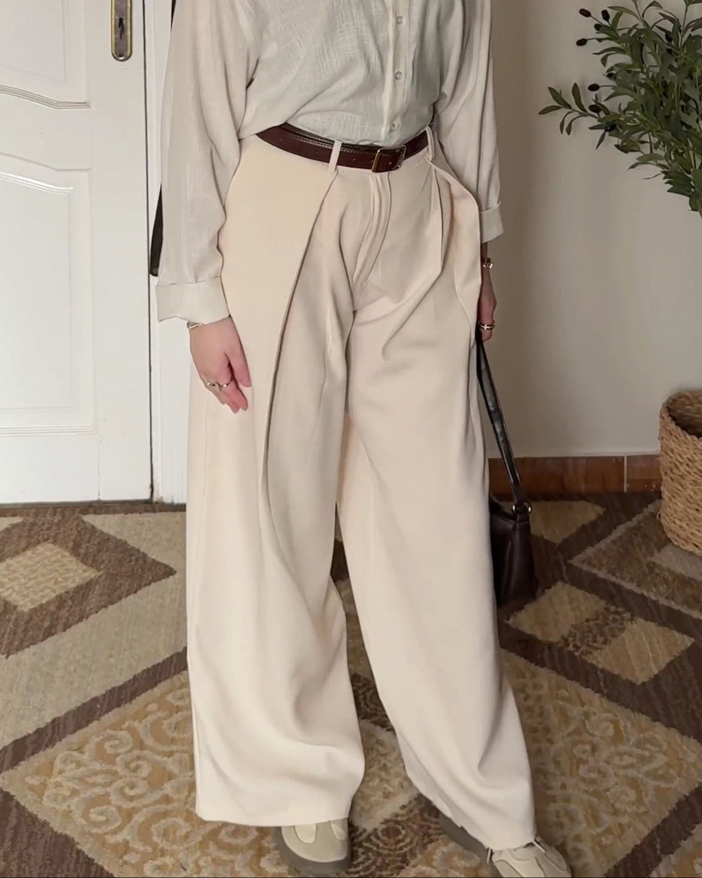 Maxi Dart Pants Bege