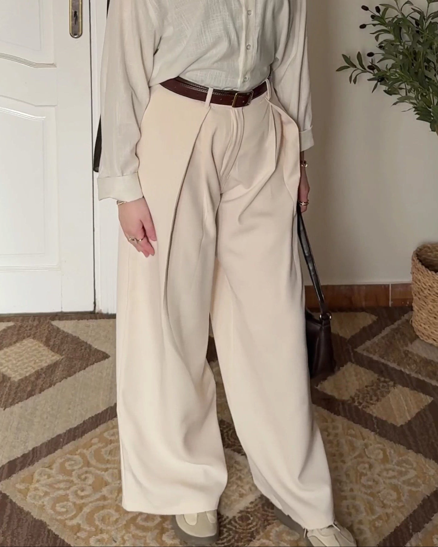 Maxi Dart Pants Bege